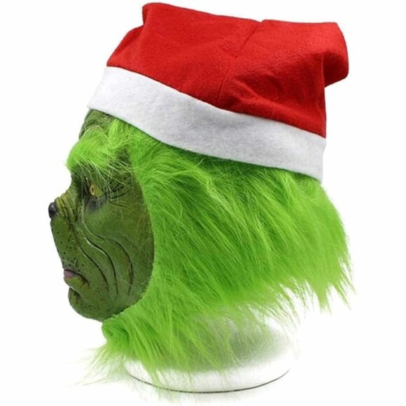 Christmas Green Monster Full Head Mask for Halloween, Cosplay Christmas … - Picture 4 of 5
